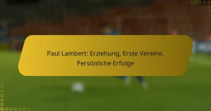 Paul Lambert: Erziehung, Erste Vereine, Persönliche Erfolge